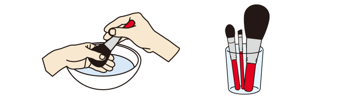 化粧筆の洗い方